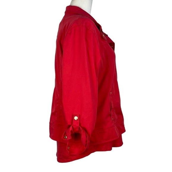 Chico's TWILL LUXE UTILITY JACKET WITH COORDINATING ULTIMATE TEE TANK TOP‎ - Picture 11 of 14